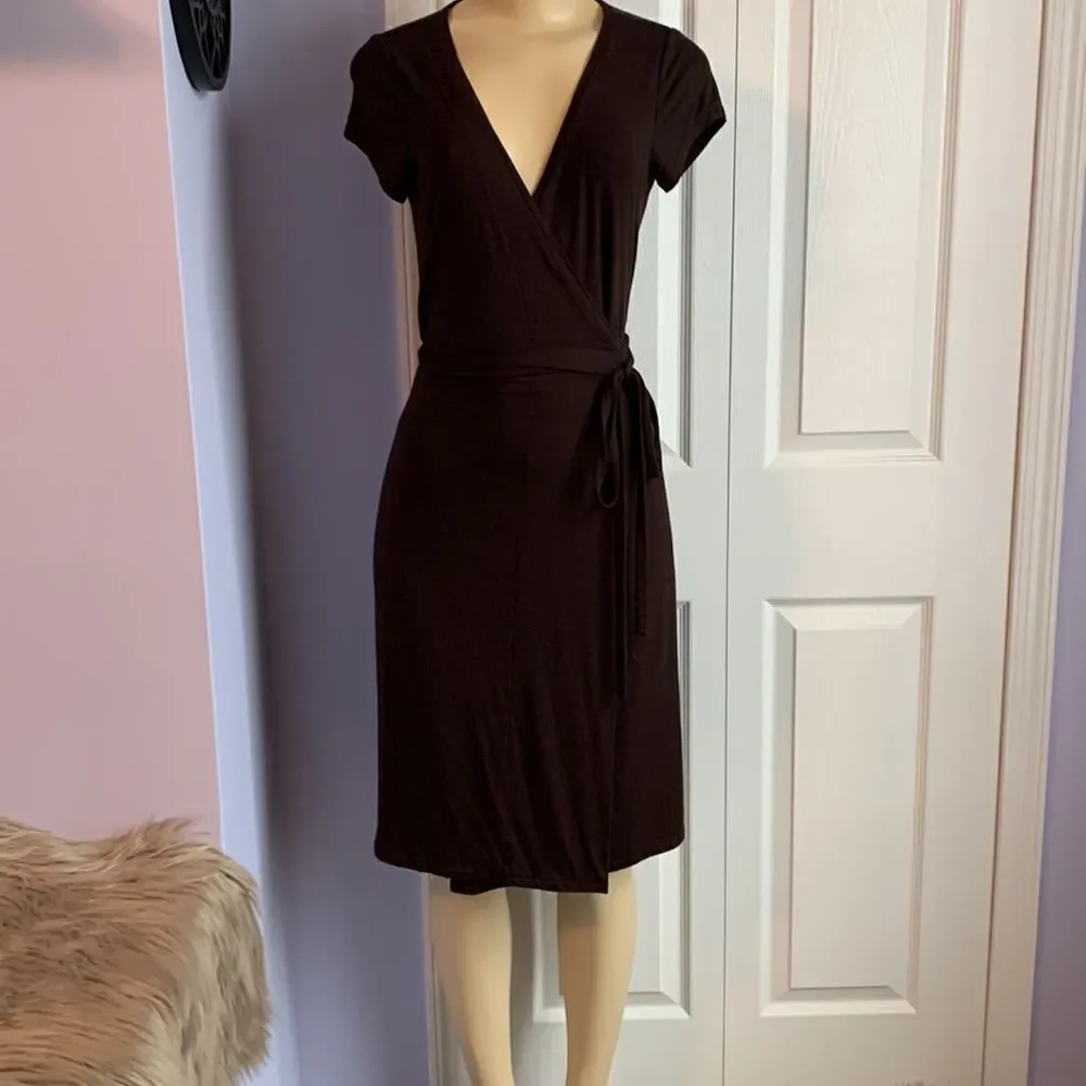 J. Crew Wrap Dress Midi Casual Dressy Party Dinner S Mocha